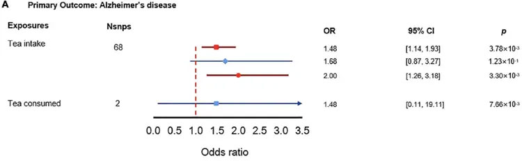 喜欢喝茶的注意了！中山大学研究团队：每多喝一杯茶，阿尔茨海默症的患病风险增加48%及以上！